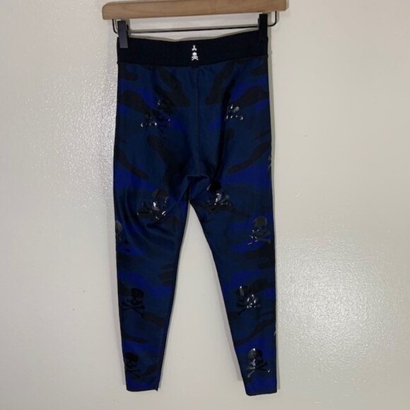 Ultracor x Soulcycle Skull Blue Black Camo Leggings Size Small S - Picture 5 of 5